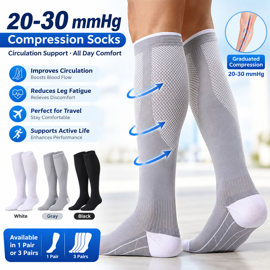 3/1 Pares de Calcetines de Com - Compression Sleeve Calf reseña y precio